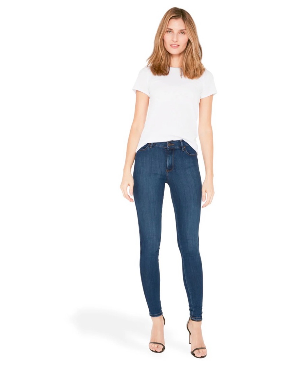 Brand New Mott and Bow Jane High-Rise Medium Blue Skinny Jeans